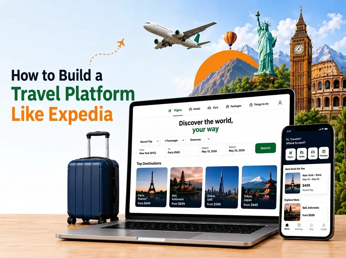 How to Build a Travel Platform Like Expedia : Cost, Features & Guide